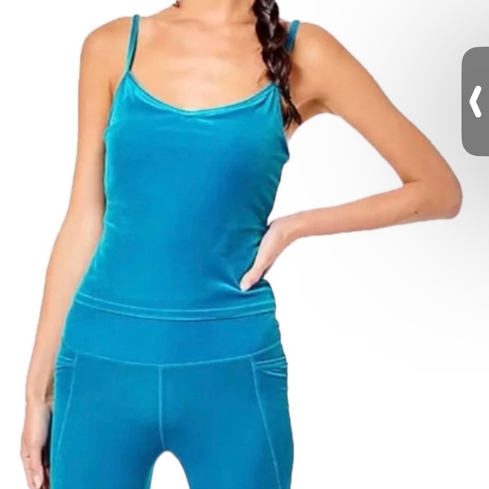 Lilly Pulitzer Teal Bay Velvet Luxletic Set Small